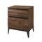 Walker Edison 20" Dark Walnut 2-Drawer Urban Side Table